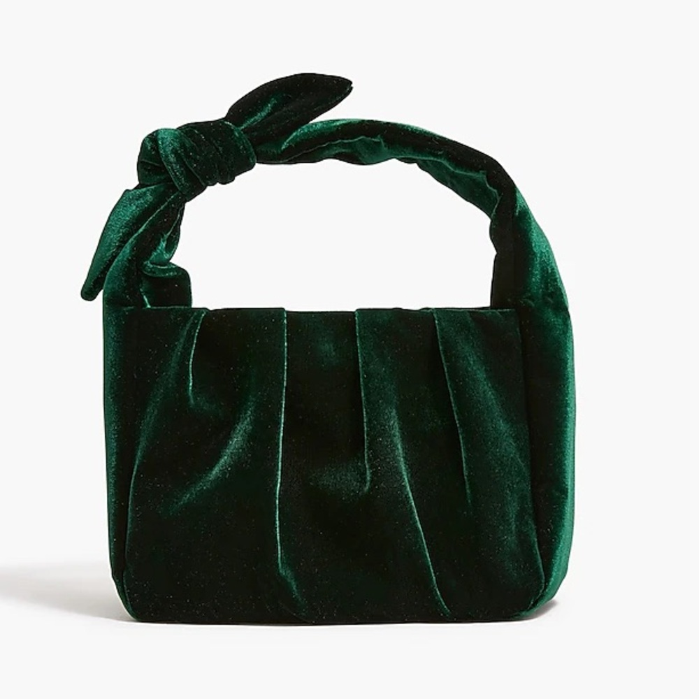 Elegant Green Velvet Handbag